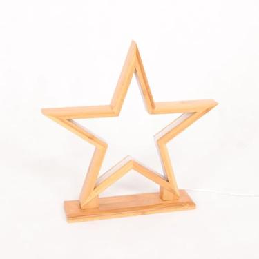 Imagem de BUP BABY Luminaria De Mesa Em Bambu Natural Estrela P Bup Baby Marrom