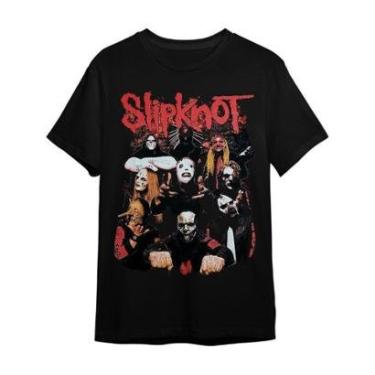 Imagem de Camiseta Plus Size Slipknot Vermelha Preta Banda De Rock Unissex-Unissex