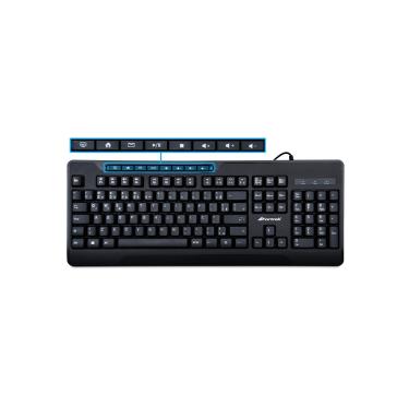 Imagem de Teclado Multimídia Fortrek OLK101 ABNT2 USB 1,5m - Preto