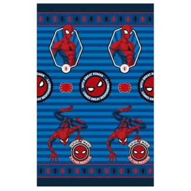 Imagem de Manta Soft Marvel Spider Man Homem Aranha Teia Jolitex