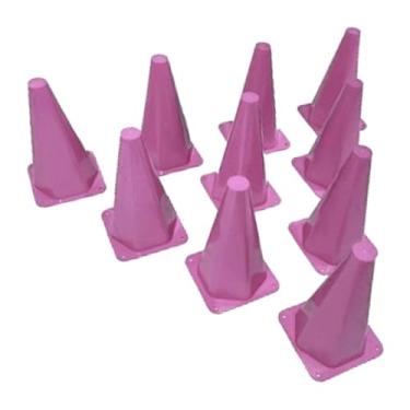 Imagem de Kit 10 Cones Demarcatorio Treino Agilidade Futebol Futsal (Rosa)