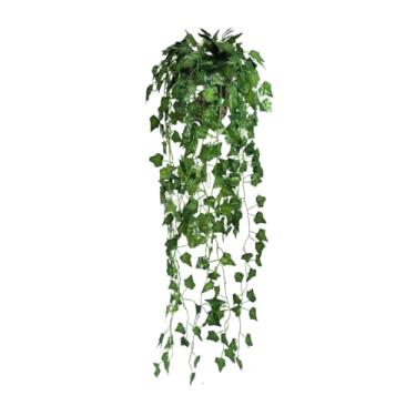 Imagem de Vaso com Folhagem Pendente de Heras Trepadeira Artificial Folhas Caídas