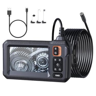 Imagem de Endoscópio de Tubo Abs Com Lente única, Boroscópio Portátil, Câmera de Inspeção de Dutos Com Tela Hd para Manutenção Automotiva