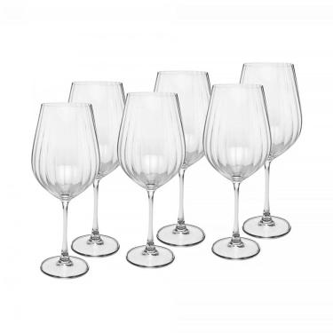 Imagem de Conjunto 6 Taças de Água de Cristal Ecológico Columba Optic 650ml 35705 - Wolff