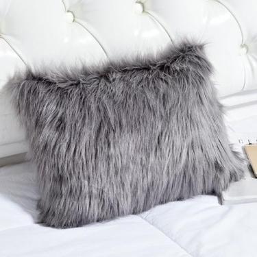 Imagem de Capas P/ Travesseiros Em Pelucia Pelo Alto - 50x70cm - S DECOR, CINZA