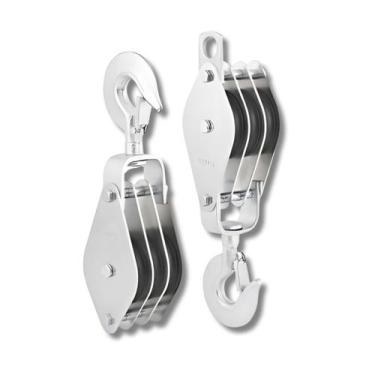 Imagem de Moitão/ Cadernal 80mm com 3 Roldanas 1 Par - Vonder