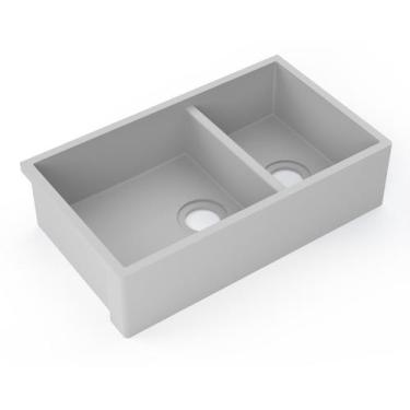 Imagem de Cuba Akkor Farm Sink 70cm Dupla Estilo Fazenda para Cozinha em SSM sem
