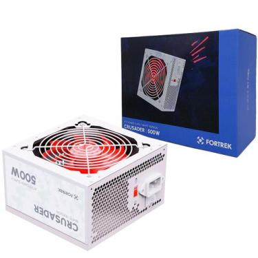 Imagem de Fonte Atx Fortrek Crusader, 500W, Bivolt, Branco, -83590