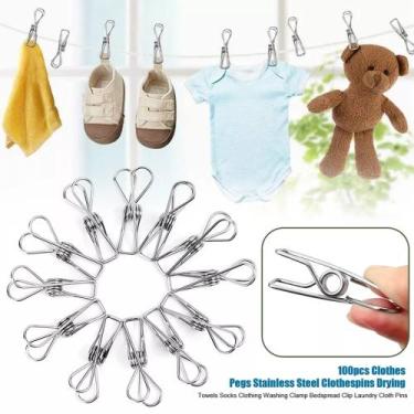Imagem de Prendedores De Roupa De Inox - 50 Prendedores 100% Inox - Prendedor In
