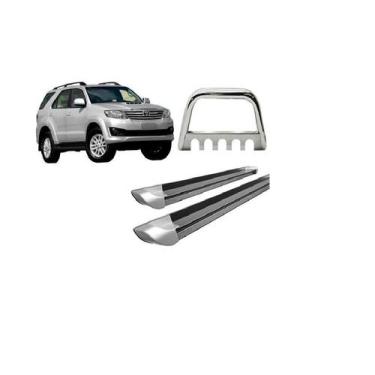 Imagem de Kit Estribo Perso_quebra Mato C/ Chapa Cromado Sw4 Até 2015 - HOZZ