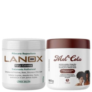 Imagem de Kit Mel Cola 500g + Mask Repositora Força extrema Lanox 500g - Trihair