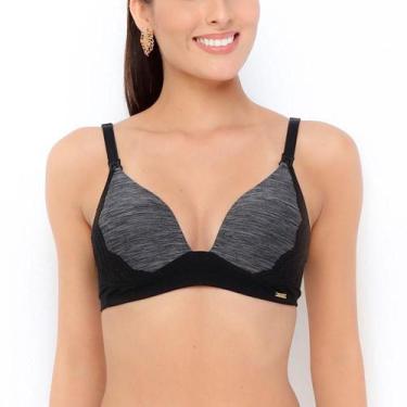 Imagem de Sutiã Amamentação Love Secret 820104 Bojo Triangular, Preto, 42