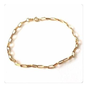 Imagem de Pulseira Quadrada Grossa 19 Ouro 18k 750 19cm - Unissex - Thile Jóias
