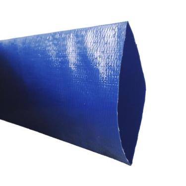 Imagem de Rolo de 5 Metros de Mangueira Flat Azul Achatada 3 Polegadas Irrigação