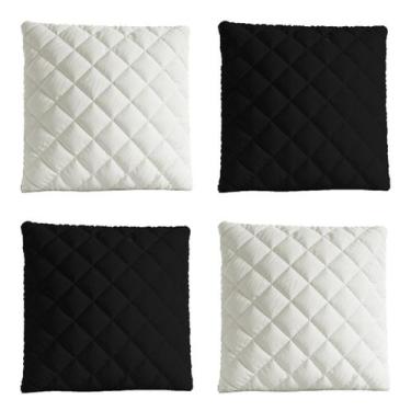 Imagem de Kit 4 Capas De Almofadas Lisas Mateladas 45x45 com ziper - Lucélia bor