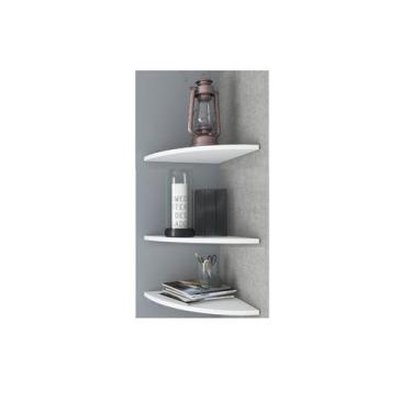 Imagem de Prateleira Para Canto De Parede Mdp 30x30cm - Branca - Multivisão