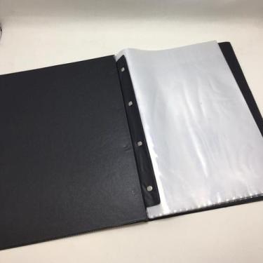 Imagem de Pasta Catálogo Grande Preta ACP com 50 ou 100 Sacos Plásticos Para hin