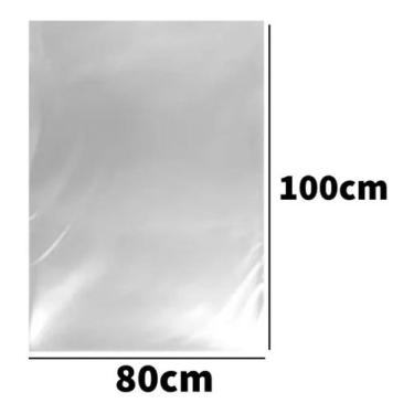 Imagem de Pacote 50 Sacos Gigante Presente Transparente Celofane Tamanho 80x100c