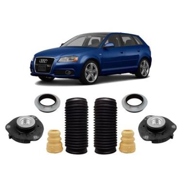 Imagem de 2 Kit Coxim Batente Coifa Dianteiro Audi A3 2010 2011 2012 - QualyKits