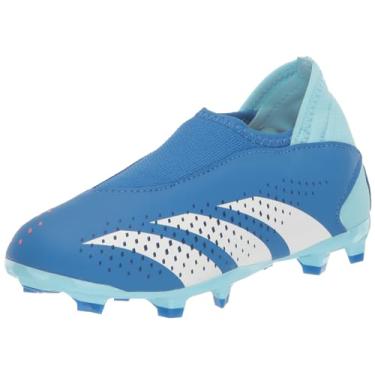 Imagem de adidas Predator Accuracy.3 unissex chão firme sem cadarço, Azul royal brilhante/branco/azul, 10.5 Little Kid