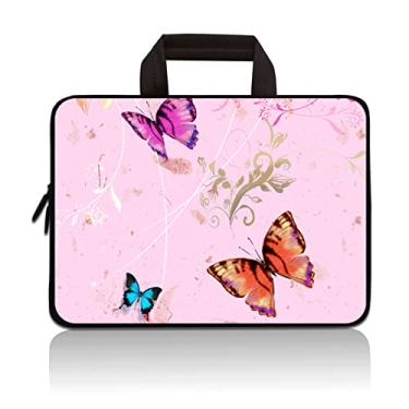 Imagem de 11 11,6 12 12,1 12,5 polegadas Bolsa de transporte para laptop Chromebook Notebook Ultrabook Bag Capa de neoprene para Apple MacBook Air, Samsung, Google, Acer, HP, DELL Lenovo Asus (borboleta)
