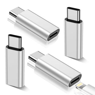 Imagem de Xiwxi 4 Pacotes Adaptador Lightning para Usb C para Iphone 15/15Pro/15 Pro Max/15 Plus, Samsung S23, Ipad Air, Nintendo Switch, Carregamento Rápido e Transferência de Dados