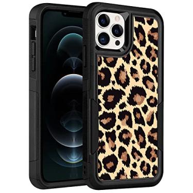 Imagem de LOQUPE Capa protetora projetada para iPhone 12 Pro Max, resistente, resistente, leve, fina, à prova de choque, para iPhone 12 Pro Max 6,7 polegadas, mulheres meninas, estampa fofa de leopardo