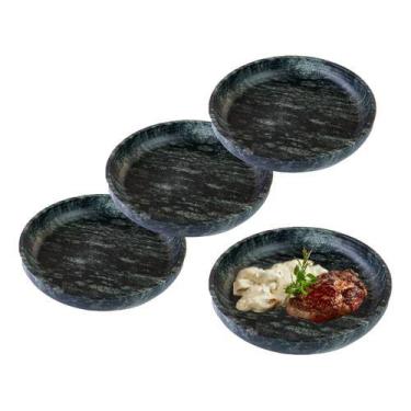 Imagem de Pratos Fundos Saladeira Pedra Sabão 28 cm - 04 unidades - São José