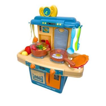Imagem de Brinquedo Cozinha Infantil Com Água Fumaça Luz Som 48 Peças - 99 Toys,