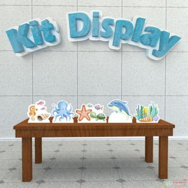 Imagem de Kit 5 Displays De Mesa Fundo do Mar Aquarela- IMPAKTO VISUAL