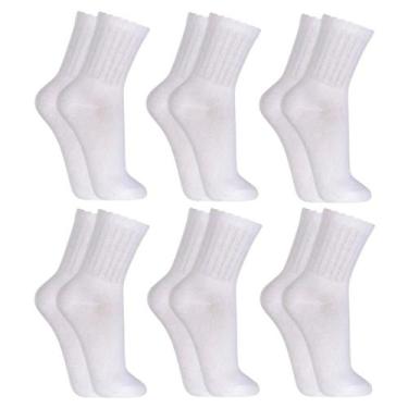 Imagem de Kit 06 Pares Meias Grossas Masculina Cano Alto Longo Algodão Atoalhada