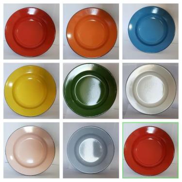 Imagem de Prato Esmaltado Cor Sortido N.22 Metallouça  Kit 10 Unidades