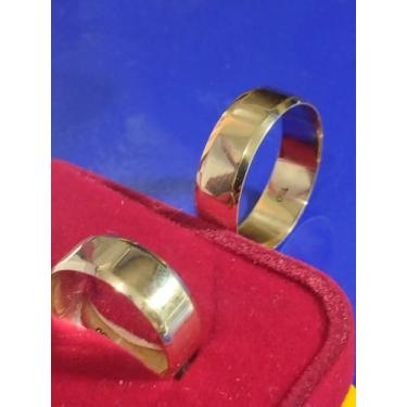 Imagem de Par Alianças Noivado e Casamento Ouro 18 Kilates 10 Gramas 7 mm