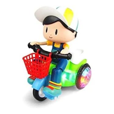 Imagem de Brinquedo Triciclo Bate E Volta Empina Gira 360 Com Sons Luz(Menino) -