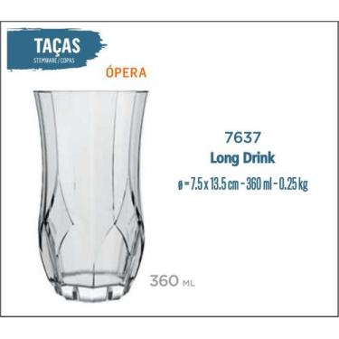 Imagem de Jogo De 24 Copos Ópera 360ml - Uso Diário - Nadir Figueiredo