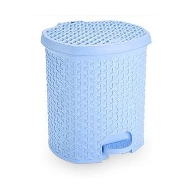 Imagem de Lixeira Cesto 6L Rattan Com Pedal Perfeita P/ Escritório Cozinha Quart