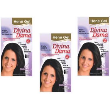Imagem de Hene Em Gel Jaborandi 09x180gr Divina Dama Preto Medio (Preto Natural)