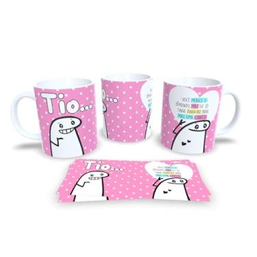 Imagem de Caneca de Porcelana Branca Personalizada Flok Familia Rosa (Tio)