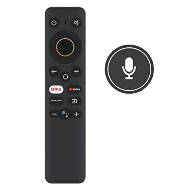 Imagem de PerFascin Substitua o controle remoto de pesquisa por voz para TV LED inteligente Realme 4K com Netflix, YouTube, Google Assistant e funções de voz