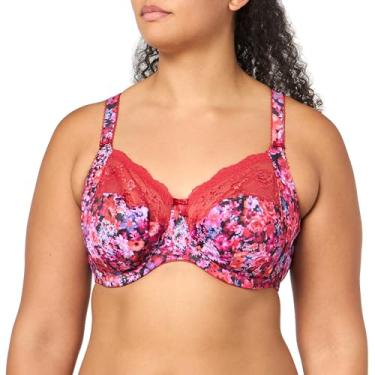 Imagem de Elomi Sutiã feminino de renda elástica com aro, plus size, Prado pôr do sol, 40DD
