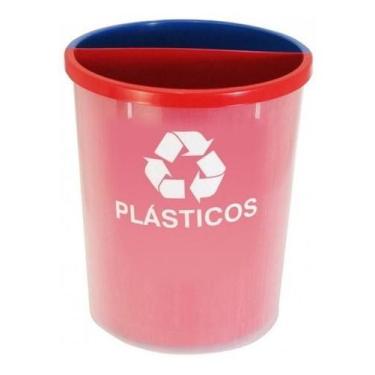 Imagem de Lixeira Mix 25 Litros Coleta Seletiva Com 2 Divisões Mix2 - JSN