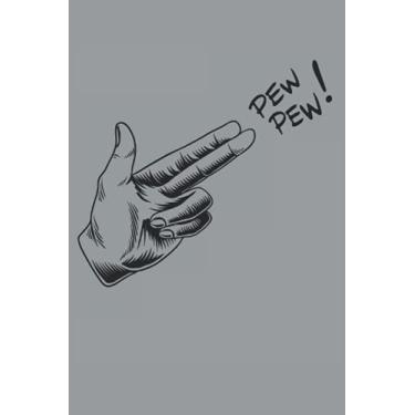 Imagem de Hand Hands Pew Gun Line Art Artwork Scatch Halloween Costume: NOTEBOOK - Funny hand drawing Halloween October gift, present idea - A5 (6x9) - 120 ... Book, Sketch, Planner, Birthday, Funny, Sweet