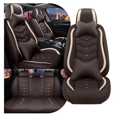 Imagem de Capas de assento de carro para Honda Civic 2000-2025, capa de assento esportiva elegante, capa de assento de carro de couro napa premium. Conjuntos de capas de assento para automóveis (5 assentos