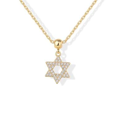 Imagem de PAVOI Colares femininos com pingente extravagante banhado a ouro 14 K - Corrente deslizante ajustável, pacote de pingentes delicados - Conjunto de pingentes de pérolas de zircônia cúbica