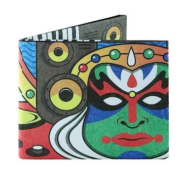 Imagem de SUPERVEK Carteira de papel – Carteira vegana, fina, resistente a rasgos e à água para homens, The Big Boom, Bloqueio RFID