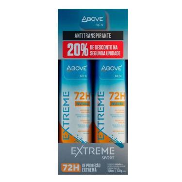 Imagem de Kit Desodorante Aerossol Above Extreme Sport Com 2 Unidades 200ml