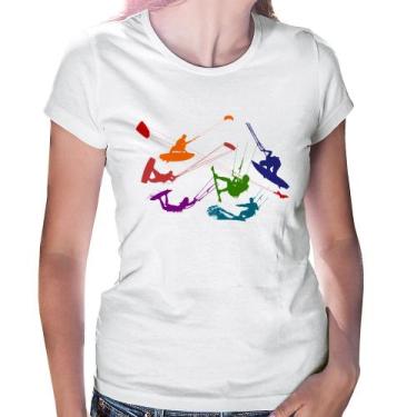 Imagem de Baby Look Kite Surf Freestyle - Foca na Moda, Branco, P