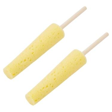 Imagem de BENECREAT 2 peças de esponja de cerâmica amarela para argila, ferramentas de corte de cerâmica, bastão de arremesso de cerâmica e esponja de escultura de cerâmica para limpeza de argila e cerâmica de