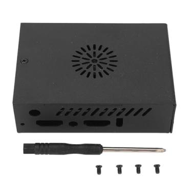 Imagem de Caso de Proteção para Orangepi 5 Pro, Posição Precisa do Orifício Gabinete de Proteção de Liga de Alumínio Com Ventilador de Refrigeração, Instalação Fácil e Artesanato Fino
