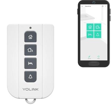 Imagem de YoLink Yolink Alarmfob Smart Security Fob - Armar/Desarmar, Botão De Pânico, Controle De Sirene E Mais, Lora Extreme Long (Até 1/4 De Milha Ao Ar Livre) Alcance (Hub Necessário Para Funcionalidade C